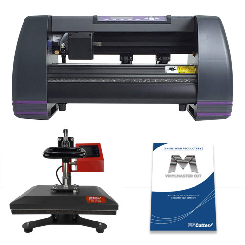 14" MH Craft Vinyl Cutter & 9" x 12" Heat Press Machine Combo