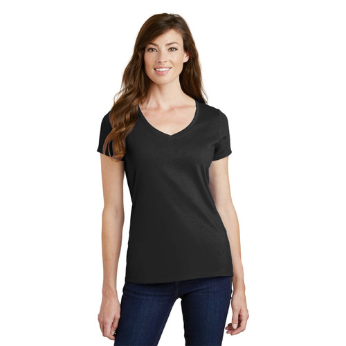 Ladies V Neck Tee Shirt Blank 100% Cotton