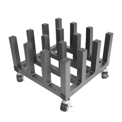 Mobile Floor Rack for Vinyl Rolls - Heavy Duty - Holds 16 x 3" Cores