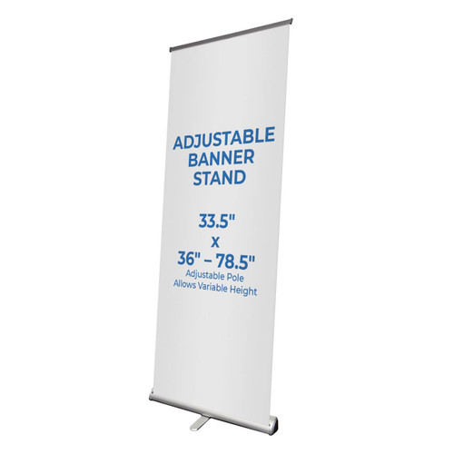 USCutter Premium 33.5in Retractable Roll Up Banner Stand with Carry Case