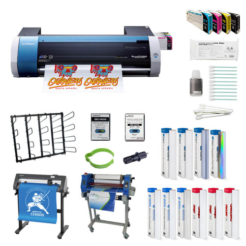 Roland VersaSTUDIO BN-20A Desktop Inkjet Printer/Cutter Die-Cut Decal Production Bundle