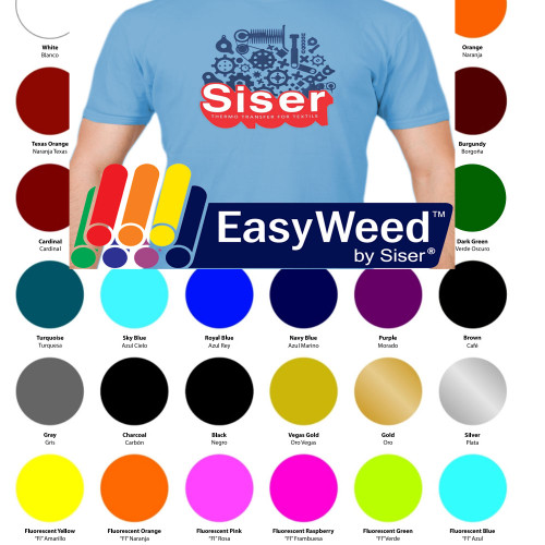 30 Sheets SISER EasyWeed Heat Transfer Vinyl Bundle, 15"x12" Assorted
