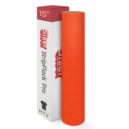 Siser Clearance StripFlock Pro 15in x 10yd - 17 Fluorescent Orange