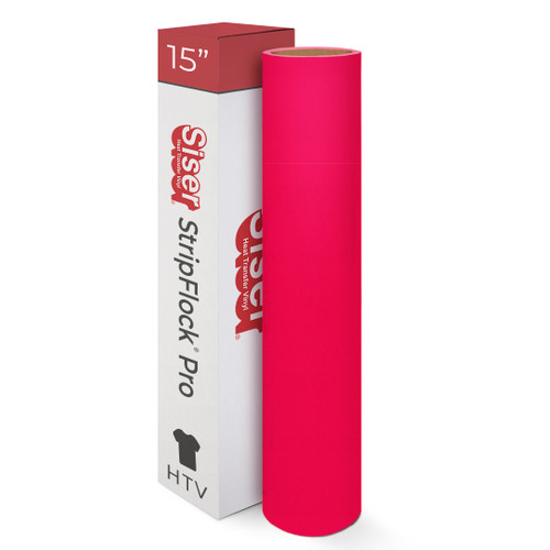 Siser Clearance StripFlock Pro 15in x 10yd - 19 Fluorescent Pink