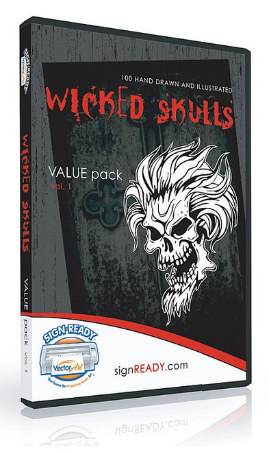 Wicked Skulls Clip Art - Volume 1