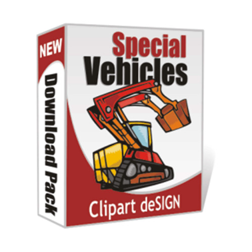 Special Vehicles, Construction Vehicle Clip Art, Vector, EPS Files