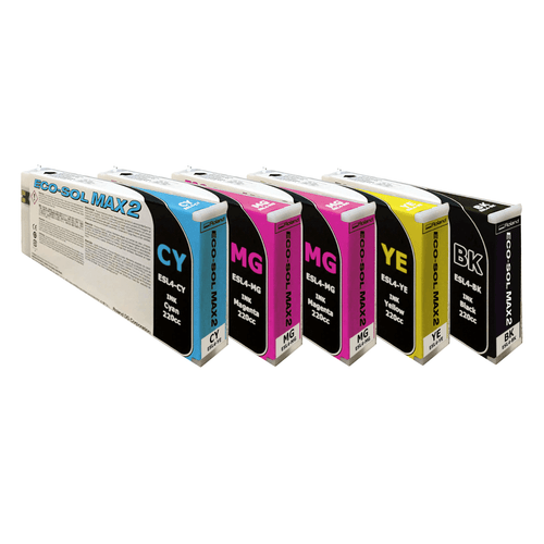 Roland Eco-Sol MAX 2 CMYK Ink Cartridge Set for BN2-30 Printers