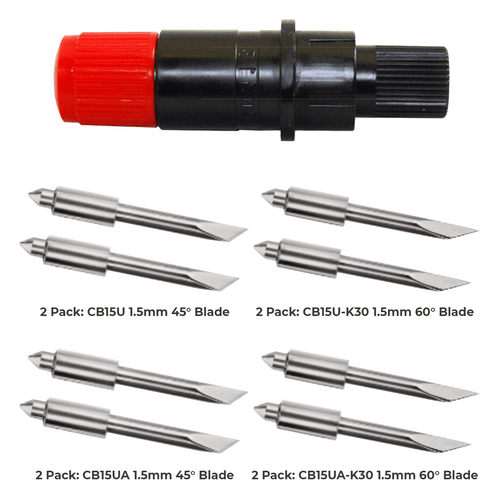 Graphtec CB15 Blade Holder and Blade Assortment Bundle